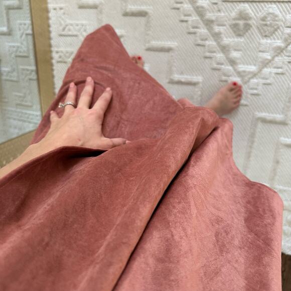 NWT BCBGMaxAzria Trar Suede Asymmetrical Dress in Rose Dawn - Picture 5 of 10